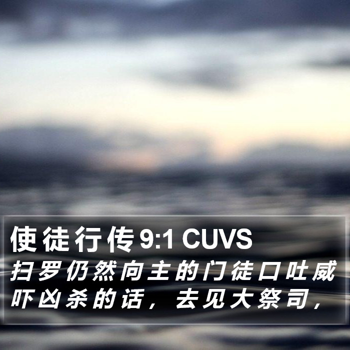 使 徒 行 传 9:1 CUVS Bible Study