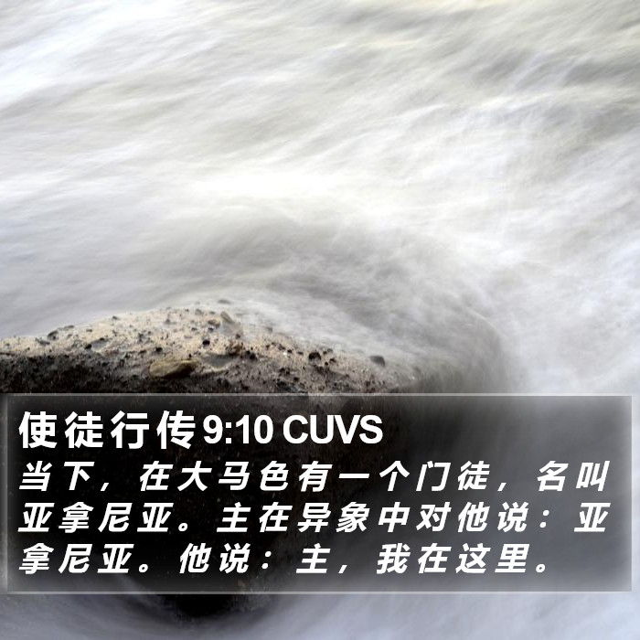 使 徒 行 传 9:10 CUVS Bible Study