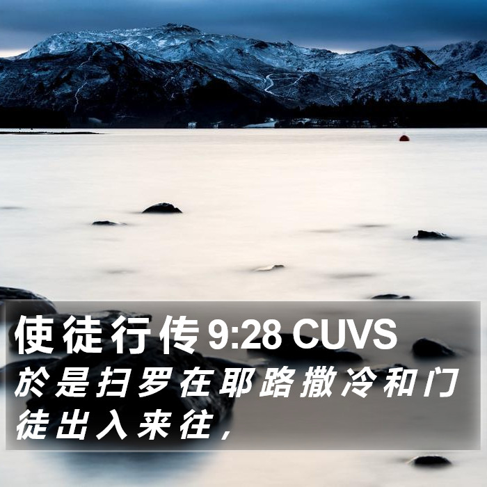 使 徒 行 传 9:28 CUVS Bible Study