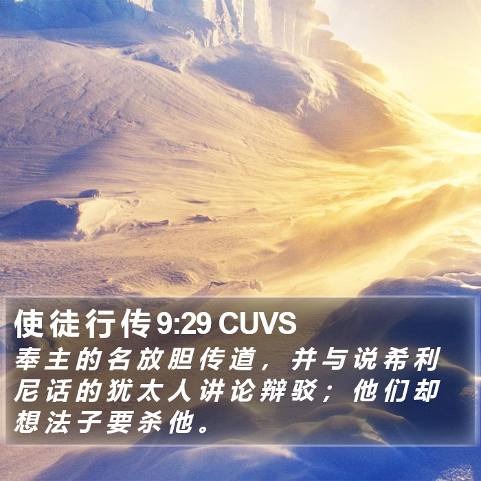 使 徒 行 传 9:29 CUVS Bible Study