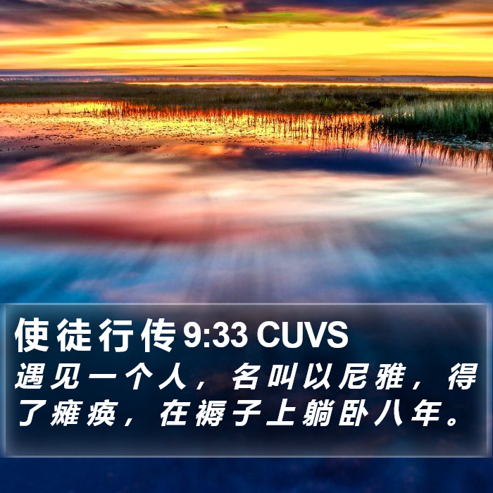 使 徒 行 传 9:33 CUVS Bible Study