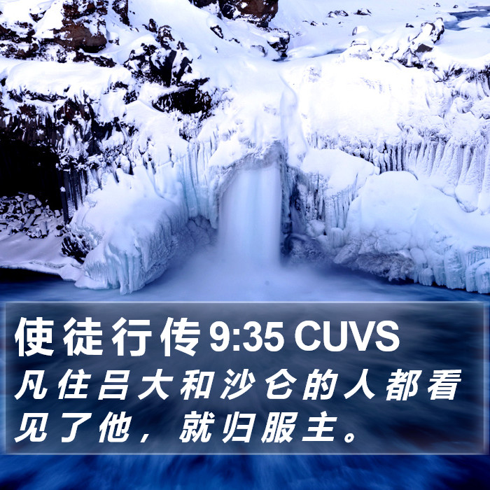 使 徒 行 传 9:35 CUVS Bible Study