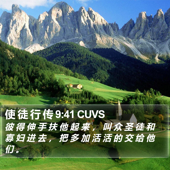 使 徒 行 传 9:41 CUVS Bible Study