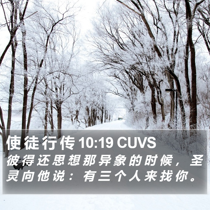 使 徒 行 传 10:19 CUVS Bible Study