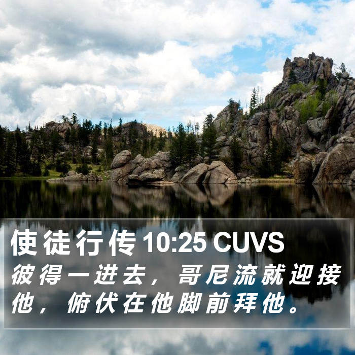 使 徒 行 传 10:25 CUVS Bible Study