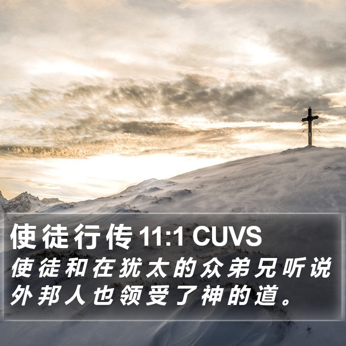 使 徒 行 传 11:1 CUVS Bible Study