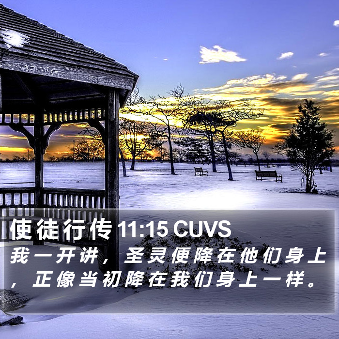 使 徒 行 传 11:15 CUVS Bible Study