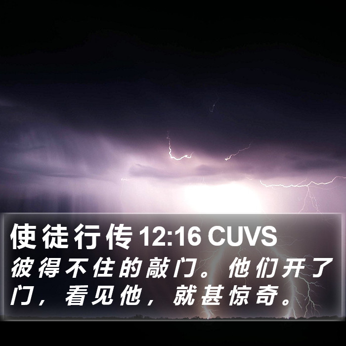 使 徒 行 传 12:16 CUVS Bible Study