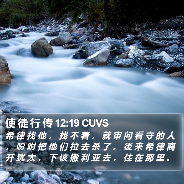 使 徒 行 传 12:19 CUVS Bible Study