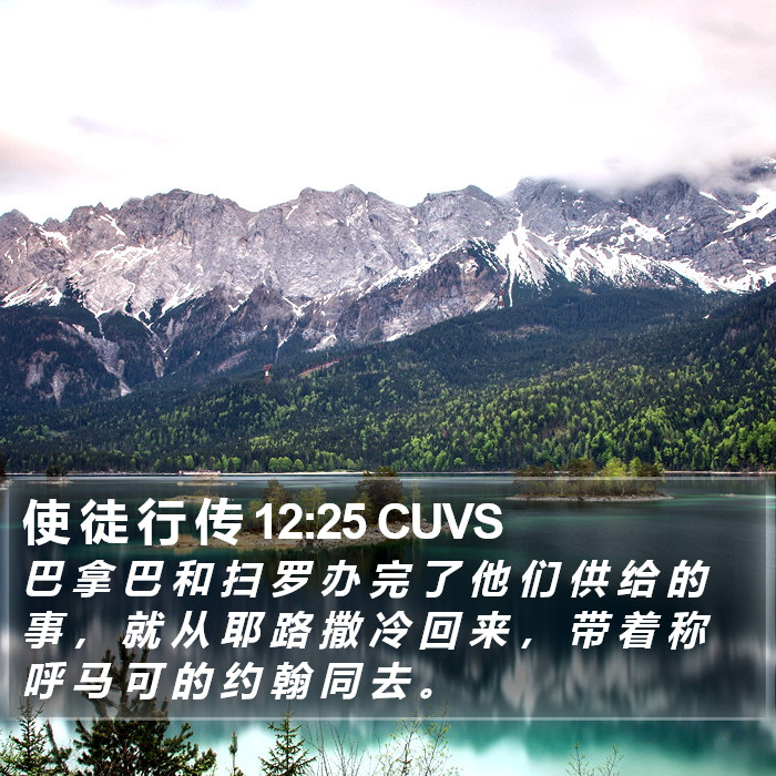 使 徒 行 传 12:25 CUVS Bible Study