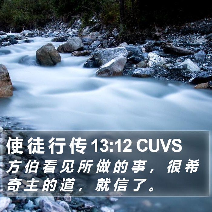 使 徒 行 传 13:12 CUVS Bible Study