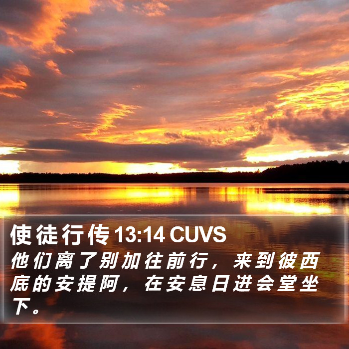 使 徒 行 传 13:14 CUVS Bible Study