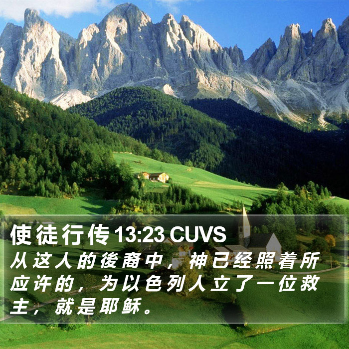 使 徒 行 传 13:23 CUVS Bible Study