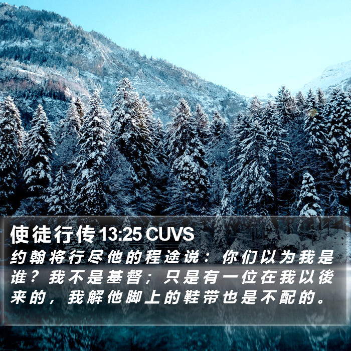 使 徒 行 传 13:25 CUVS Bible Study