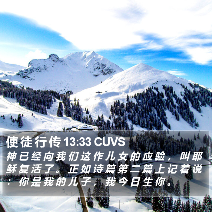 使 徒 行 传 13:33 CUVS Bible Study