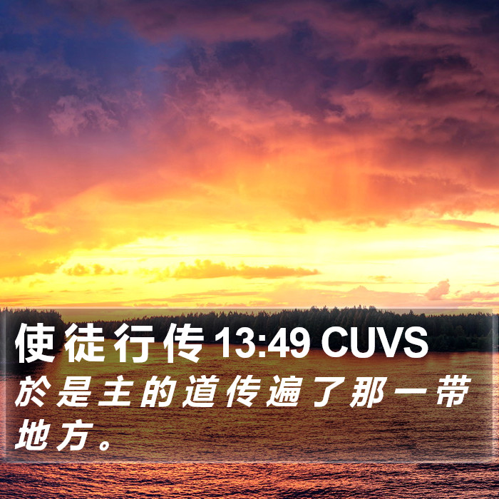 使 徒 行 传 13:49 CUVS Bible Study