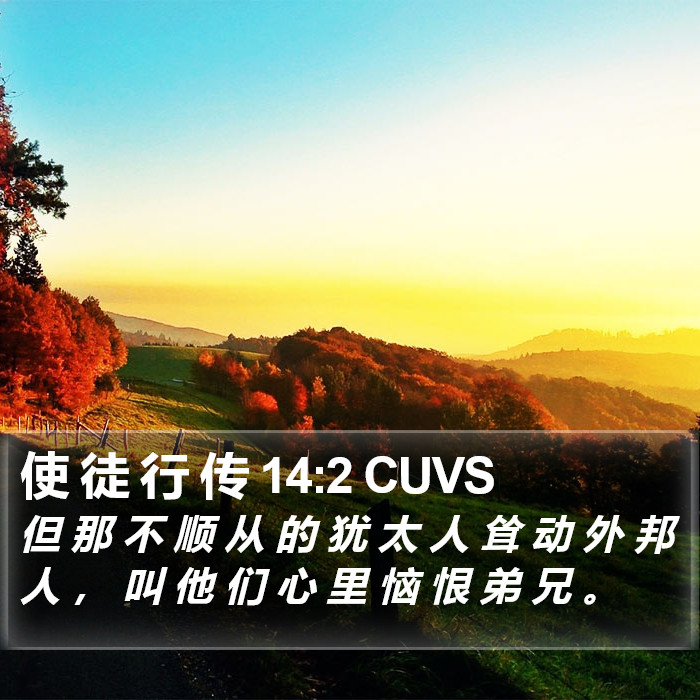 使 徒 行 传 14:2 CUVS Bible Study