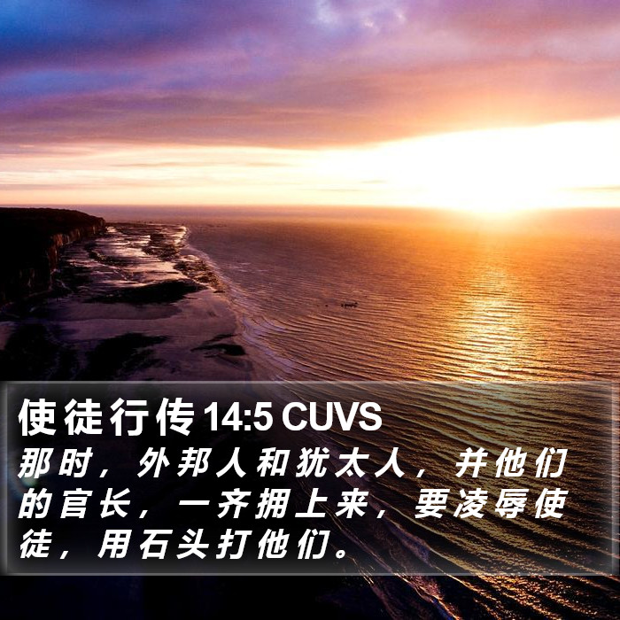 使 徒 行 传 14:5 CUVS Bible Study