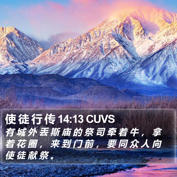 使 徒 行 传 14:13 CUVS Bible Study