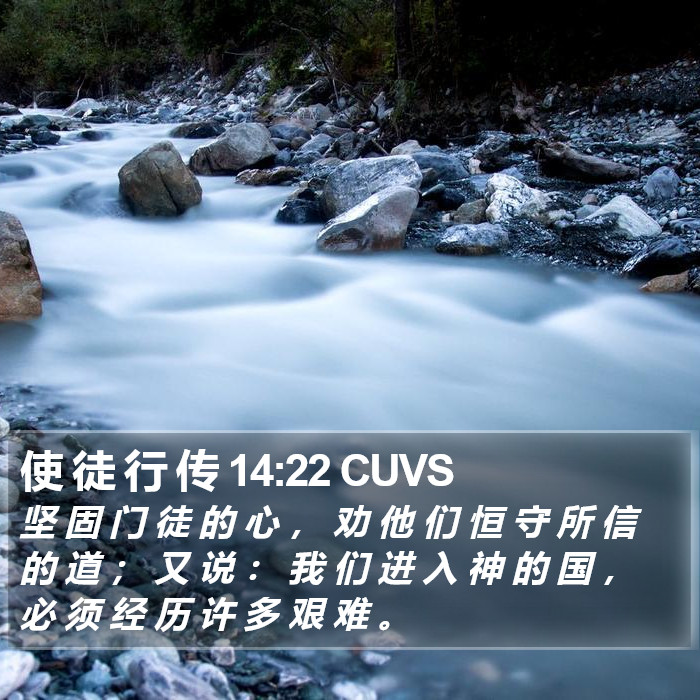 使 徒 行 传 14:22 CUVS Bible Study