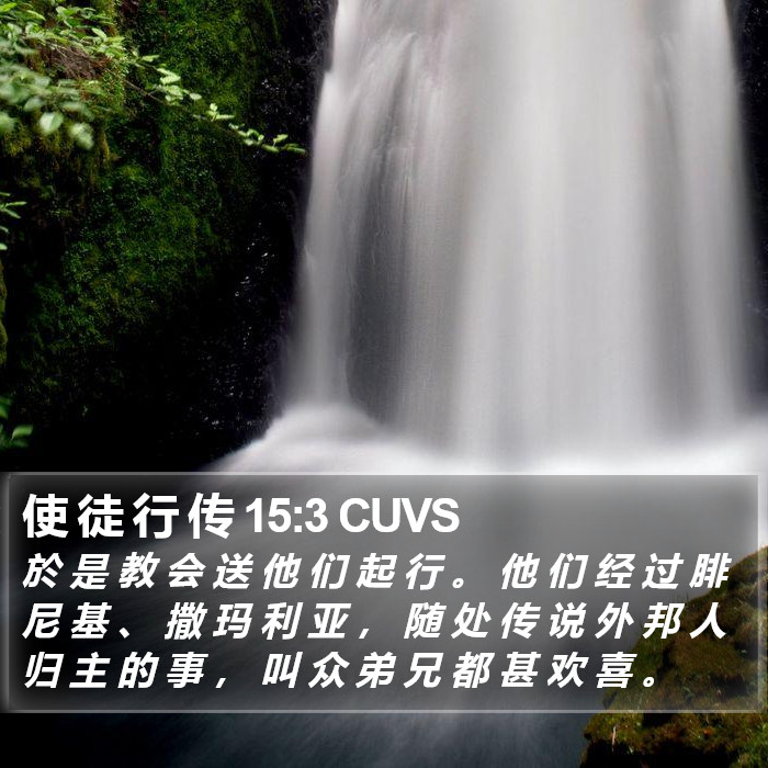 使 徒 行 传 15:3 CUVS Bible Study