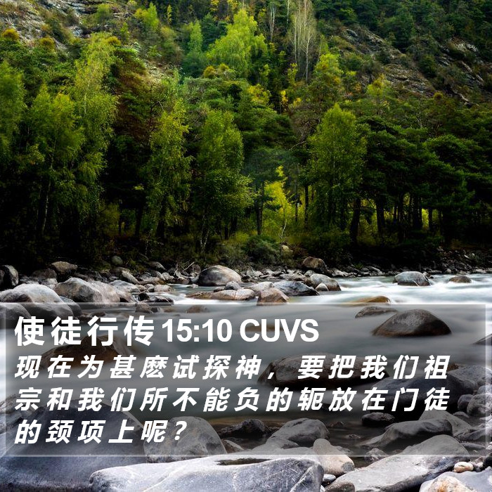 使 徒 行 传 15:10 CUVS Bible Study