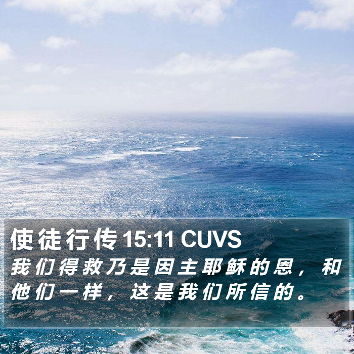 使 徒 行 传 15:11 CUVS Bible Study