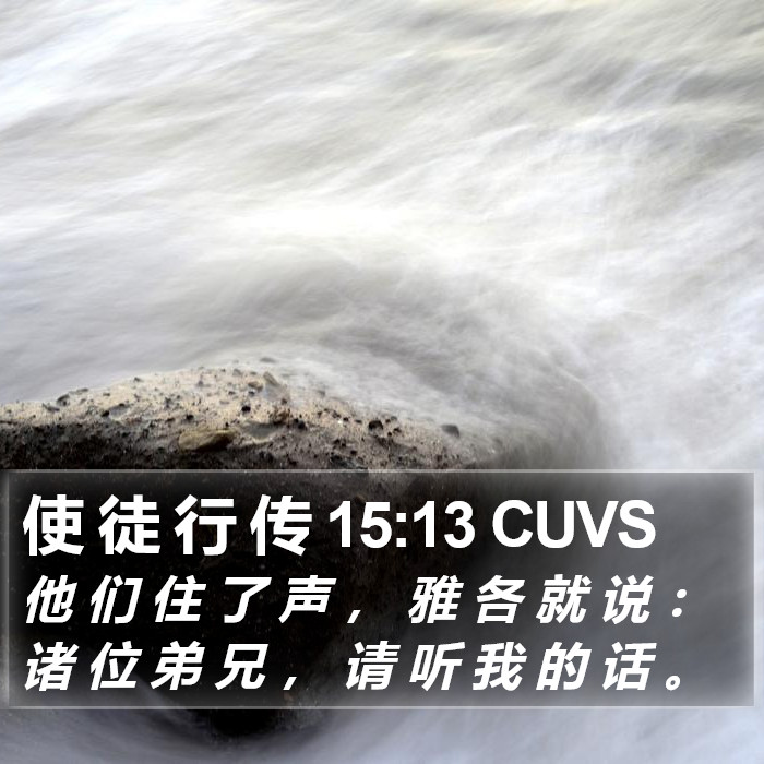 使 徒 行 传 15:13 CUVS Bible Study