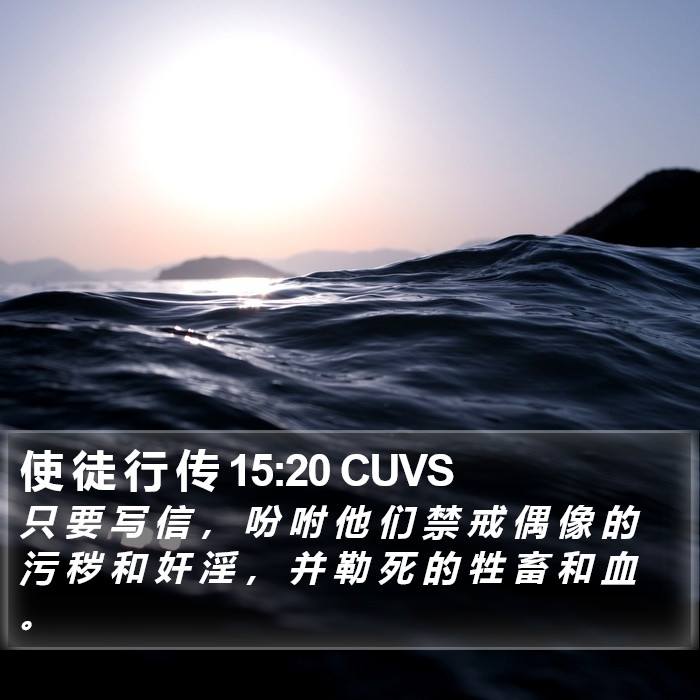 使 徒 行 传 15:20 CUVS Bible Study