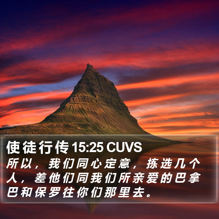 使 徒 行 传 15:25 CUVS Bible Study