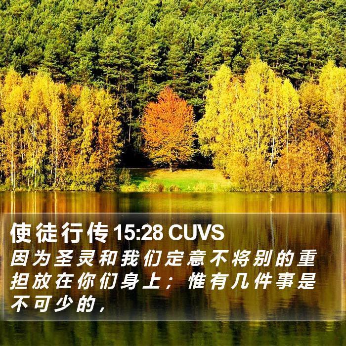 使 徒 行 传 15:28 CUVS Bible Study