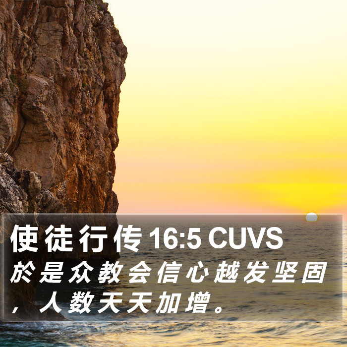 使 徒 行 传 16:5 CUVS Bible Study