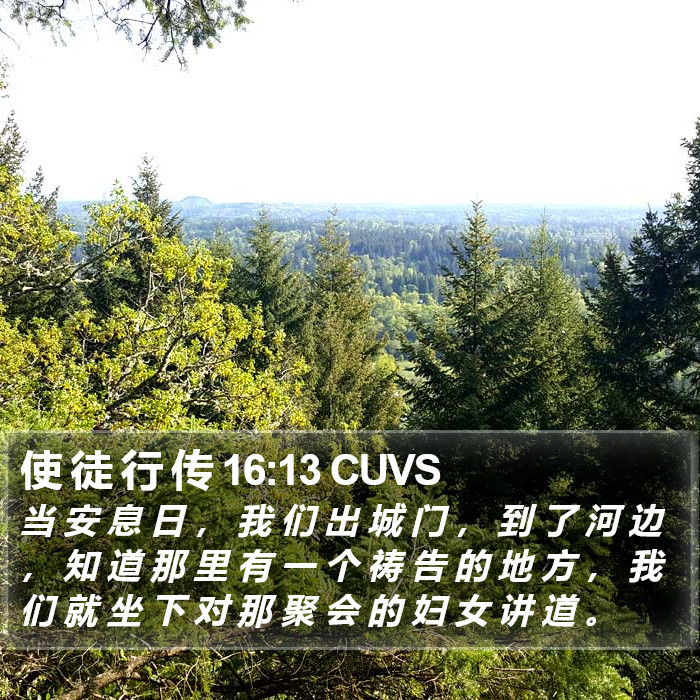 使 徒 行 传 16:13 CUVS Bible Study