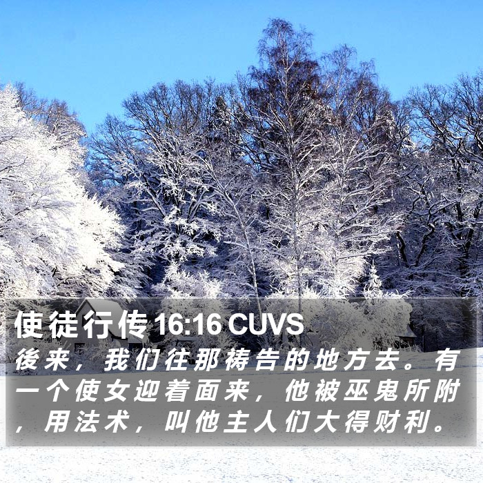 使 徒 行 传 16:16 CUVS Bible Study