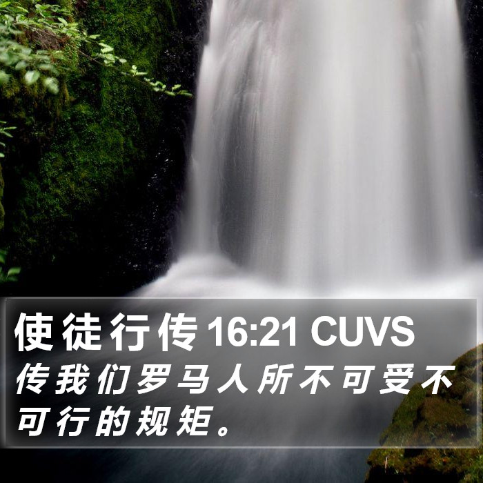 使 徒 行 传 16:21 CUVS Bible Study