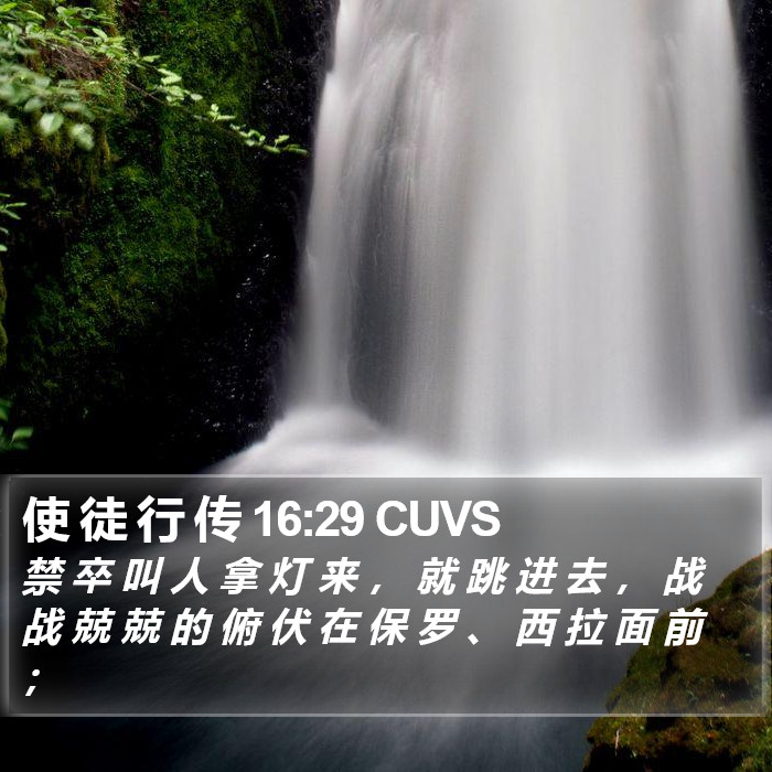 使 徒 行 传 16:29 CUVS Bible Study