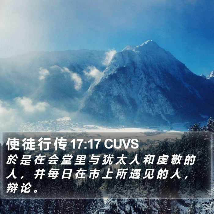 使 徒 行 传 17:17 CUVS Bible Study