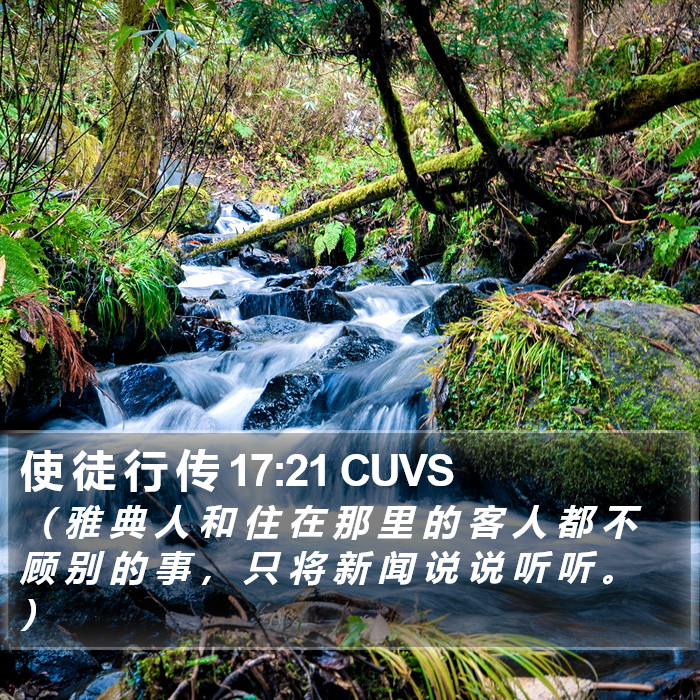 使 徒 行 传 17:21 CUVS Bible Study