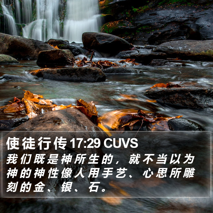 使 徒 行 传 17:29 CUVS Bible Study