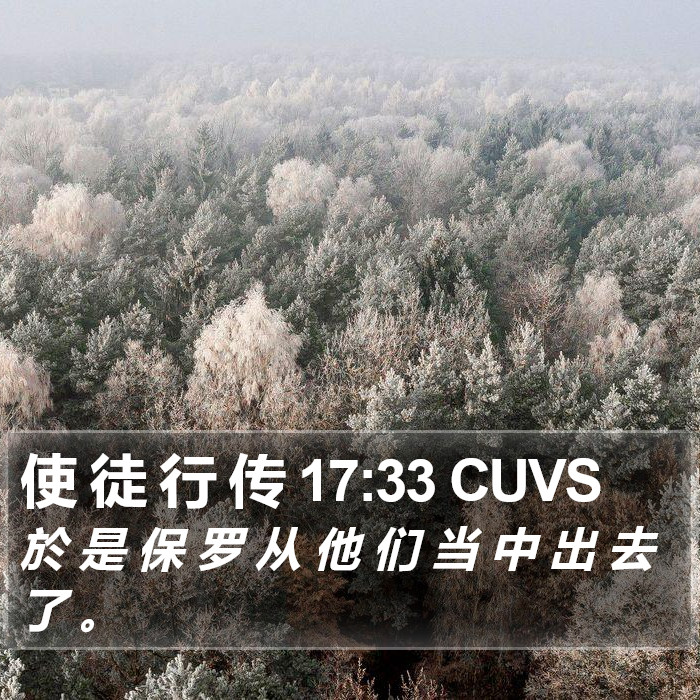 使 徒 行 传 17:33 CUVS Bible Study