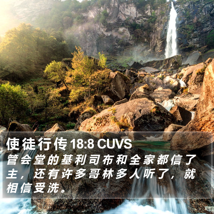 使 徒 行 传 18:8 CUVS Bible Study