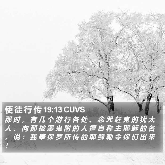 使 徒 行 传 19:13 CUVS Bible Study