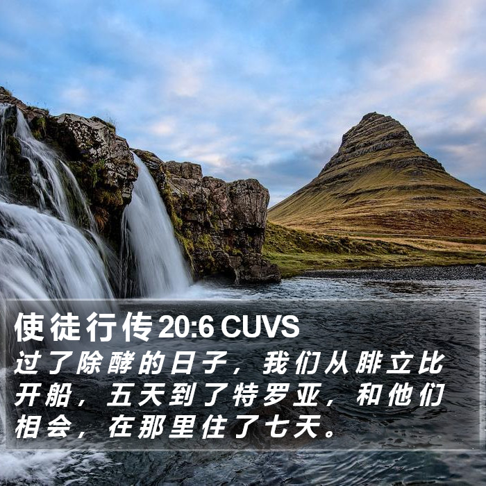 使 徒 行 传 20:6 CUVS Bible Study