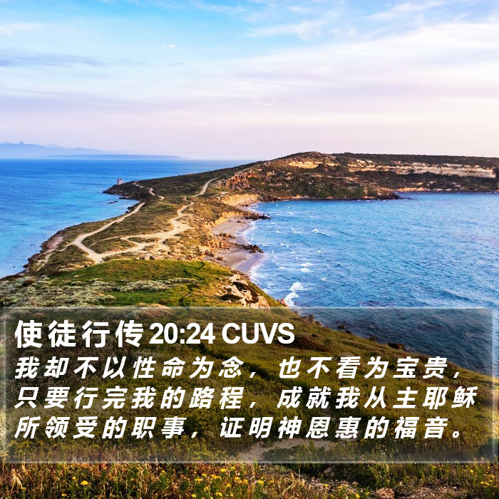 使 徒 行 传 20:24 CUVS Bible Study