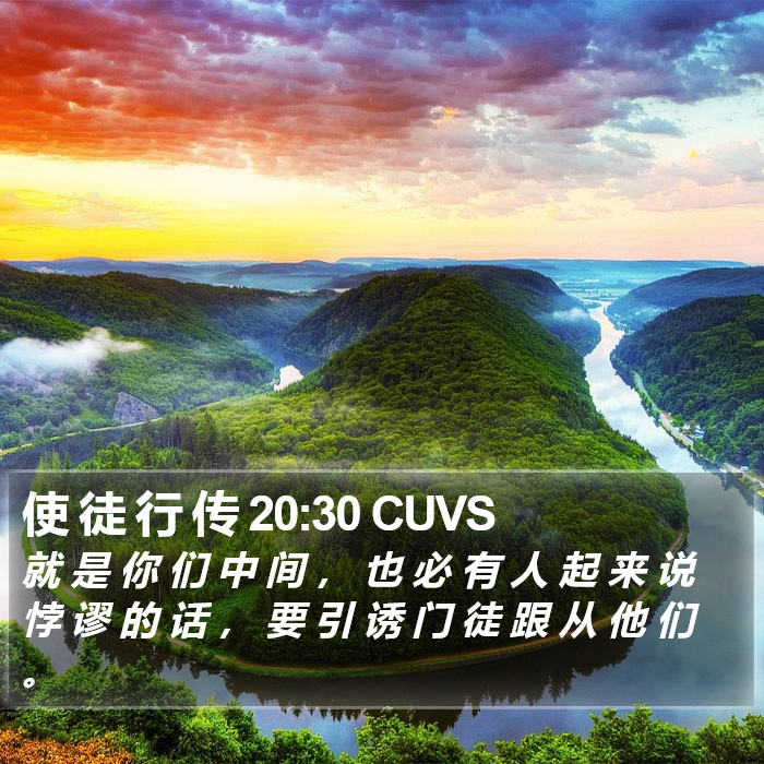 使 徒 行 传 20:30 CUVS Bible Study