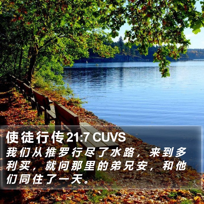 使 徒 行 传 21:7 CUVS Bible Study