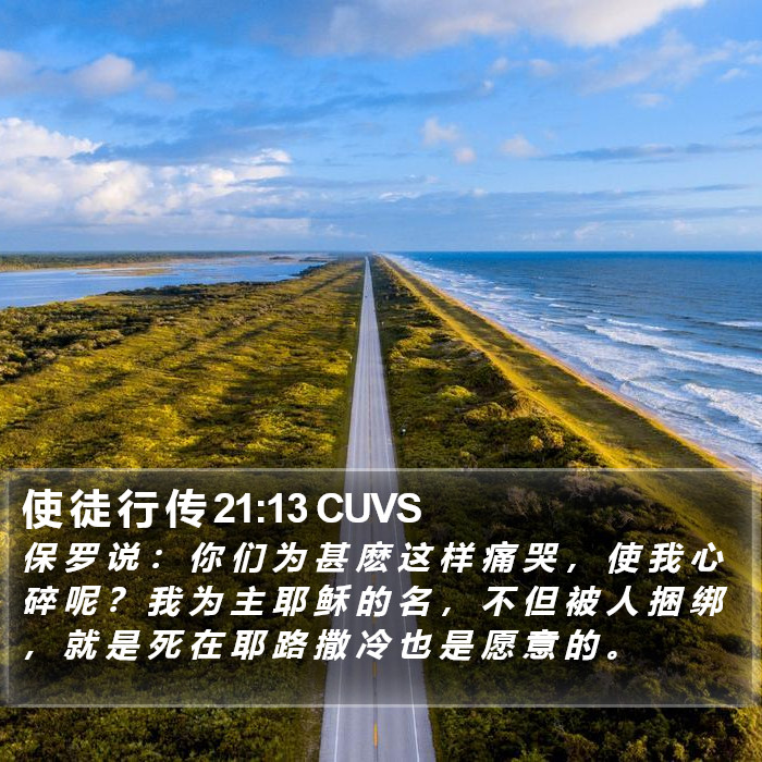 使 徒 行 传 21:13 CUVS Bible Study