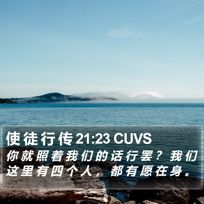 使 徒 行 传 21:23 CUVS Bible Study