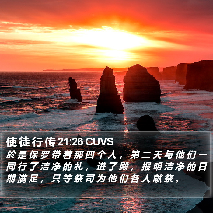 使 徒 行 传 21:26 CUVS Bible Study