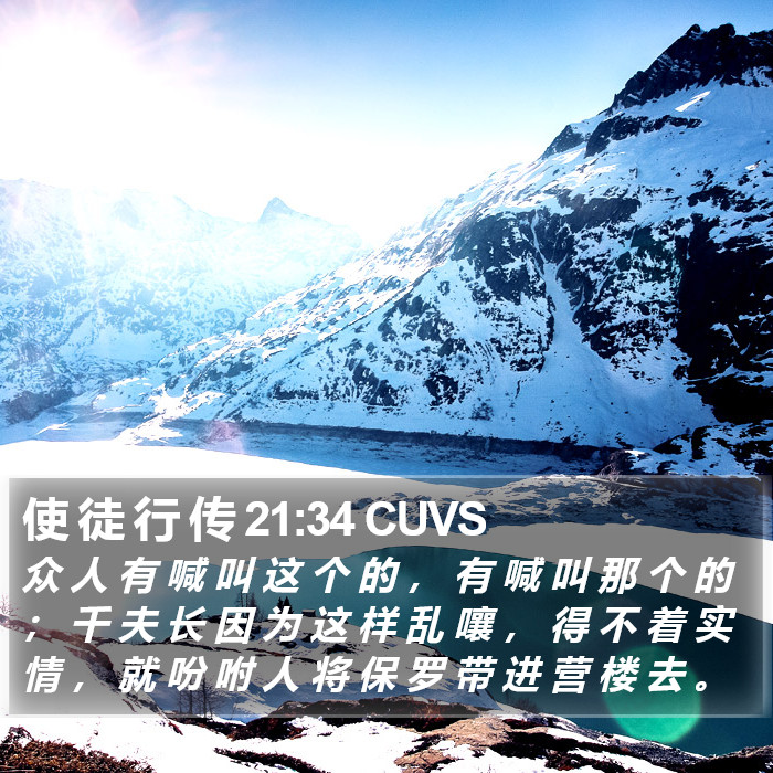 使 徒 行 传 21:34 CUVS Bible Study